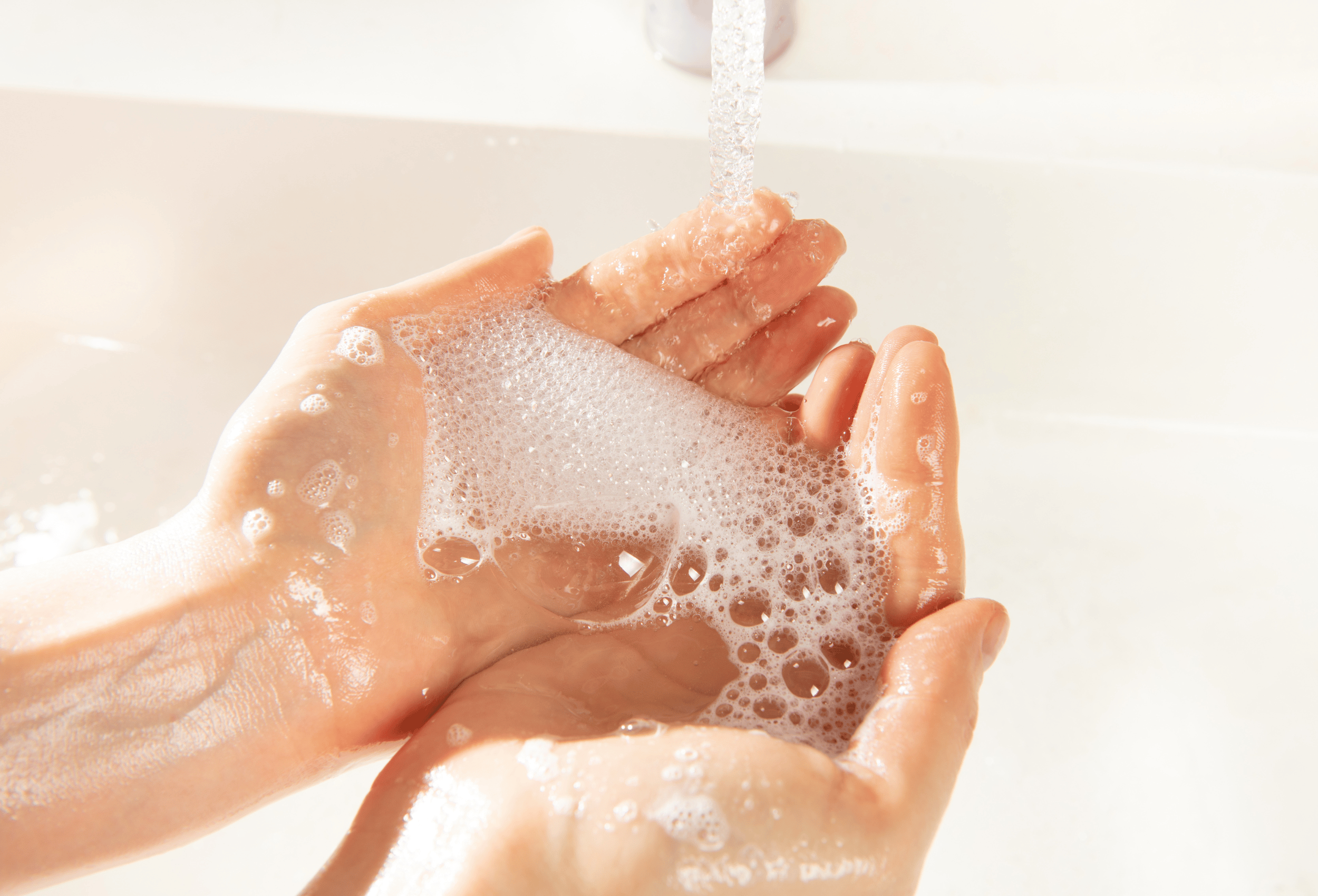 Washing a bed bug bite with soap and water